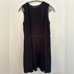 Black Zara dress with gold belt